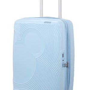 American Tourister Mickey Magic Спинер 55см. с разширение Мики Син Пастел