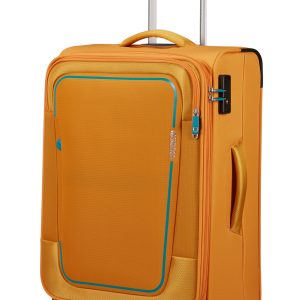 American Tourister Pulsonic Спинер на 4 колела 68 см с разширение жълт цвят