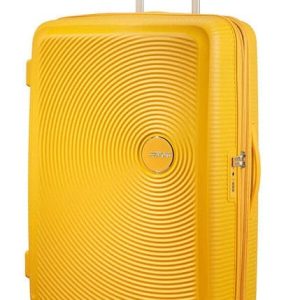 Куфар American Tourister Soundbox 77 см с разширение - жълт