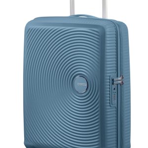 American Tourister Soundbox спинер на 4 колела 55cm с разширение Stone Blue