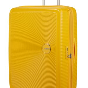 American Tourister Soundbox спинер на 4 колела 80cm с разширение в жълт цвят