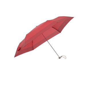 Мини тройно сгъваем ръчен чадър Rain Pro Геометрични фигури - червен