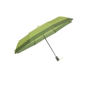Rain Pro Тройно сгъваем  автоматичен чадър  Геометрични фигури - зелен