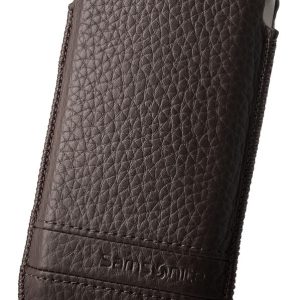 Кафяв калъф за телефон от естествена кожа размер М Slim Classic leather