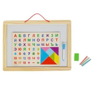 Дъска магнитна MAXIMA, 38х27 см, С цифри и букви на кирилица 270215